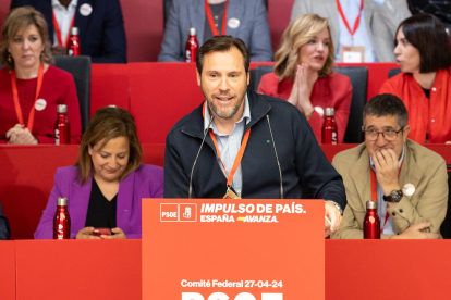 Óscar Puente en la reunión del Comité Federal del PSOE