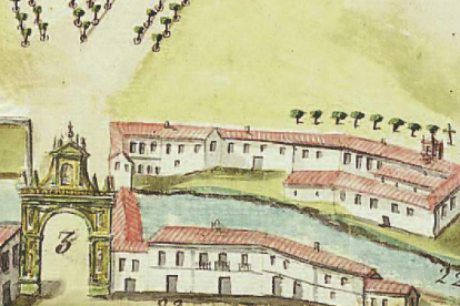 El Hospital de los Desamparados visto en un plano de Valladolid de 1788 elaborado por Diego Pérez Martínez