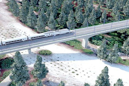 Viaducto sobre la Zona de Especial Conservación ‘Riberas del Adaja y Afluentes’, una de las estructuras que forman parte del proyecto. E. M.