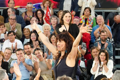 La ministra de Igualdad, Ana Redondo, durante el mitin del PSOE en Valladolid.