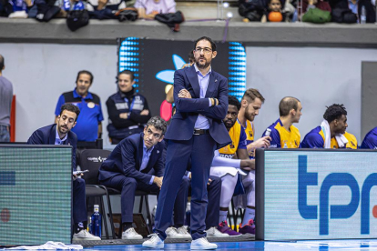 Lolo Encinas durante un entrenamiento con San Pablo Burgos
