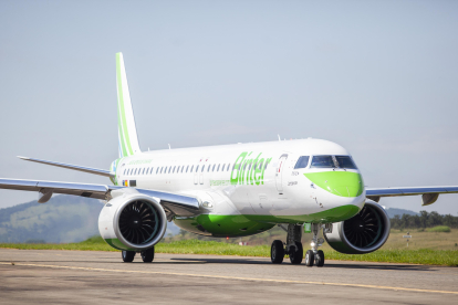 Uno de los aviones de la aerolínea Binter