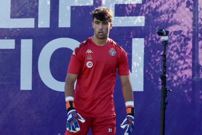 Aceves durante un entrenamiento esta temporada