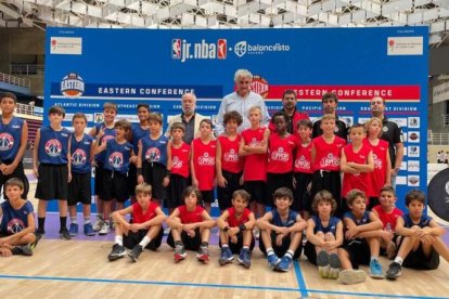 Jugadores del programa NBA Jr en Valladolid en 2023