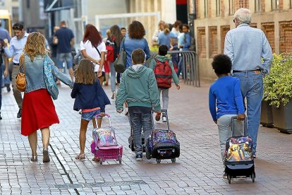 Alumnos de regreso a las aulas