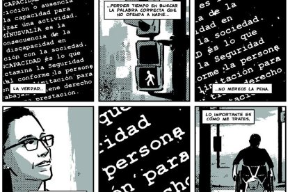 Detalle de la historieta dibujada por David Aja