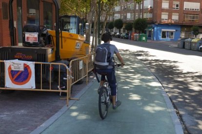 Carril bici de Juan Carlos I en Valladolid