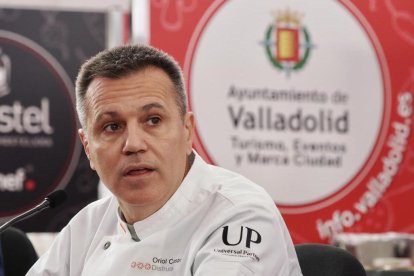Imagen de Oriol Castro en el concurso Mundial de tapas de Valladolid 2024