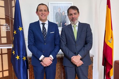 Conrado Íscar y Juan Duarte Cuadrado en la reunión mantenida este jueves.