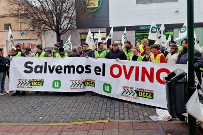 Concentración de los productores de leche de ovino de UCCL en Valladolid. E. M.