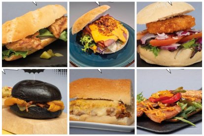 Algunos de los bocadillos de la Primera Ruta de Bocadillos de Cómic X Valladolid