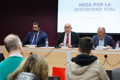 Un momento de la Mesa de Seguridad Vial.