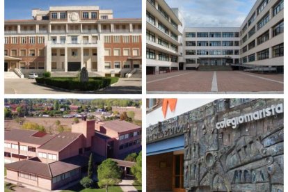 Fachada de los colegios Ave María, San Agustín, Peñalba y Maristas