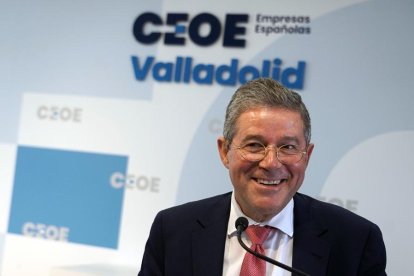 Imagen de Carlos Magdaleno el día del nombramiento como presidente de la CEOE de Valladolid.