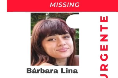 Cartel que anuncia la desaparición de Bárbara en Palencia