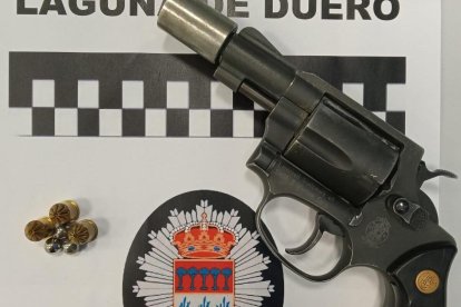 Arma del detenido en Laguna de Duero.