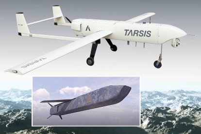 Unidades 'Tarsis' y 'Valero', dos modelos de dron que se fabricarán en las plantas de Valladolid y León.