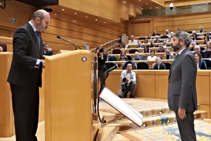 Marcos Albaladejo durante la toma de posesión.