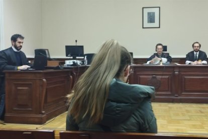 La condenada durante la conformidad celebrada en la Audiencia de Valladolid.