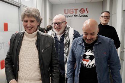 Carlos Martínez y secretario general de UGT en Castilla y León, Óscar Lobo.