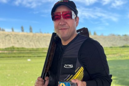 El campeón olímpico de tiro al plato Alberto Fernández la semana pasada en una concentración nacional.