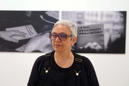 La artista vallisoletana Dora García en el Museo Patio Herreriano.