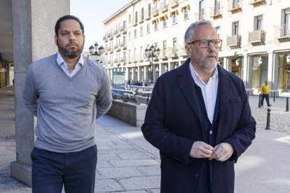 Ignacio Garriga y Carlos Pollán en un acto de la campaña electoral.