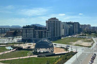 Panorámica de la Ciudad de la Comunicación y la zona de los Cuarteles de Valladolid.