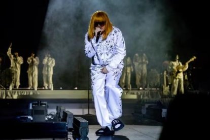 El cantante Rusowsky durante un concierto en el Movistar Arena en septiembre de 2025