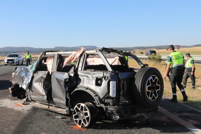Accidente en la A-67 en el que falleció Iván Sanz, Irene Garijo y sus dos hijos de 17 y 14 años