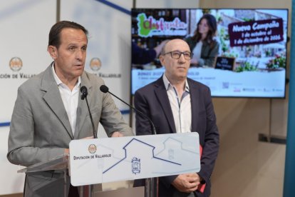 Conrado Íscar y Jesús Herreras durante la presentación.