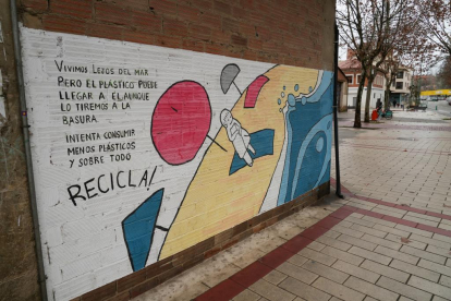 Mural junto al número 41 de la calle Fuente el Sol de Valladolid - J.M. LOSTAU