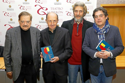 Hormigón, López Antuñano, Marchena y Viteri, ayer, en Calderón.-J. M. LOSTAU