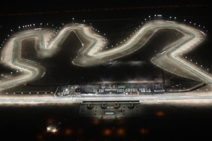 Vista aérea del circuito de Losail, en Doha (Catar).-LOSAIL CIRCUIT MEDIA