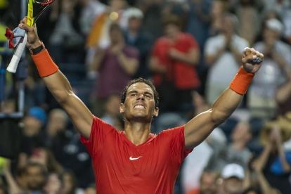 Rafael Nadal superó la segunda ronda del Abierto de Tenis de Estados Unidos. /-EFE