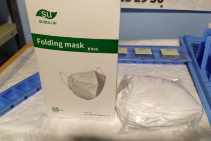 Mascarilla FFP2 del modelo Folding mask KN95 SUBOLUN' que no cumplen la normativa europea y no garantizan la adecuada protección. - E.M.