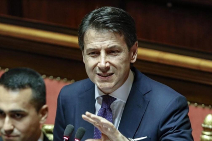 Giuseppe Conte en el Senado-GUISEPPE LAMI