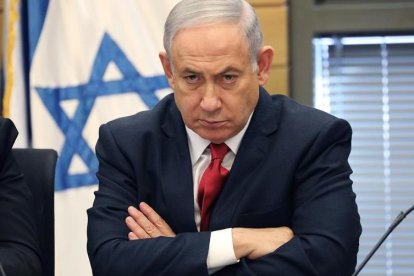 Natanyahu, el lunes, en el Parlamento israelí.-EFE / EPA /ABIR SULTAN