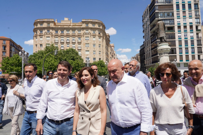 La presidenta de la Comunidad de Madrid, Isabel Díaz Ayuso, visita Valladolid para respaldar a Carnero.- ICAL
