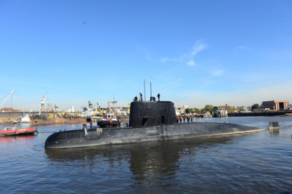 Imagen facilitada por la Armada argentina del submarino ARA San Juan, desaparecido en el Atlántico.-/ AMO (EFE)