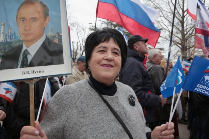 Conmemoración del aniversario de la anexión de Crimea en Simferopol-AFP / MAX VETROV