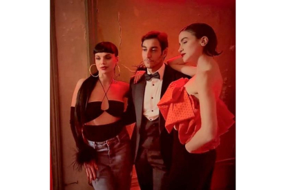 Martina Cariddi, Nicolás Montenegro y Carla Derkas en la fiesta VIP de los Goya en el Club 1844 en el Círculo de Recreo. -NICOLÁS MONTENEGRO