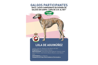 Lola de Aguinuñez, de Andalucía. / RFEG