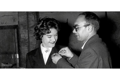Luis Huerta con la actriz Elena Espejo en una imagen de archivo