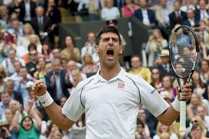 Djokovic celebra su triunfo.-EFE