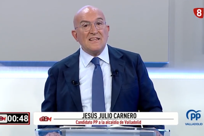 Minuto de oro de Jesús Julio Carnero (PP) en el debate de La 8 Valladolid