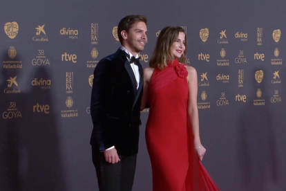 Marc Clotet y Natalia Sánchez en la alfombra roja de la 38 edición de los Premios Goya. -RTVE