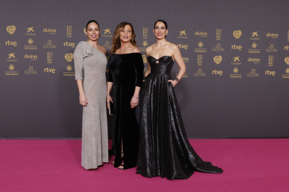 Eulalia Ramón, Anna Saura y Ceila Frejeiro en la alfombra roja de la 38 edición de los Premios Goya. -RTVE