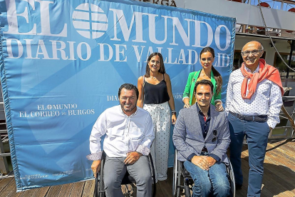 Fran Sardón (Predif), Ruth Álvarez (Predif), José Luis Robles (BSR Valladolid), la periodista Virginia Labrador y Ramiro Ruiz Medrano.