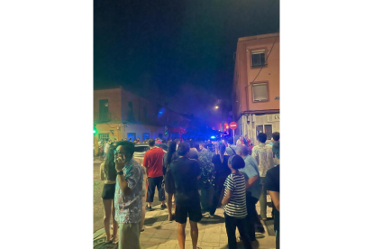 Explosión en la calle Goya de Valladolid. E. M.